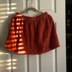 Orange corduroy skirt